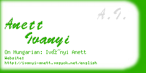 anett ivanyi business card